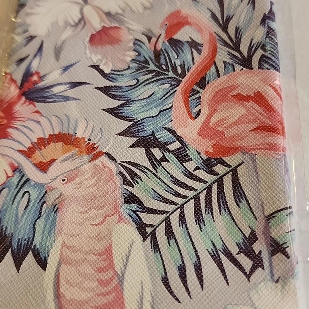 Sunglass EYEGLASS CASE EXTRA LARGE TROPICAL BIRD PATTERN Tension Closure